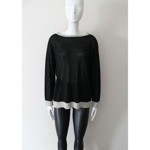 Dries Van Noten Italian Yarn Knit Metallic Thread Top Size Medium